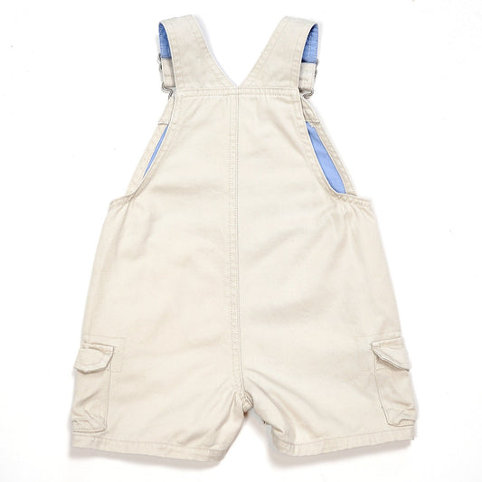 Arizona Boys Cream Denim Shortalls 3M Used, back