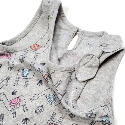 Baby Gap Llama Print Girls Dress 3T Used, shoulder strap detail