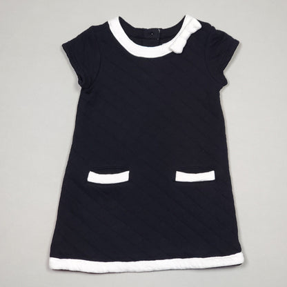 Childrens Place Black White Quilted Girls Dress 2T Used View 1