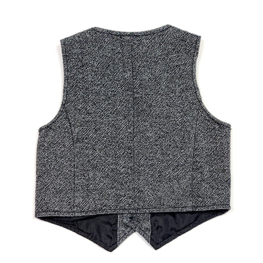 Gymboree Black White Tweed Boys Vest 2T Used View 2