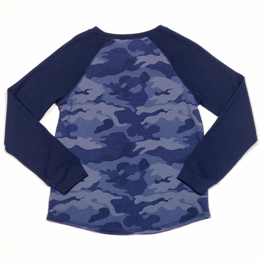 Old Navy Boys Navy Blue Camo Shirt Size 8 Used View 2