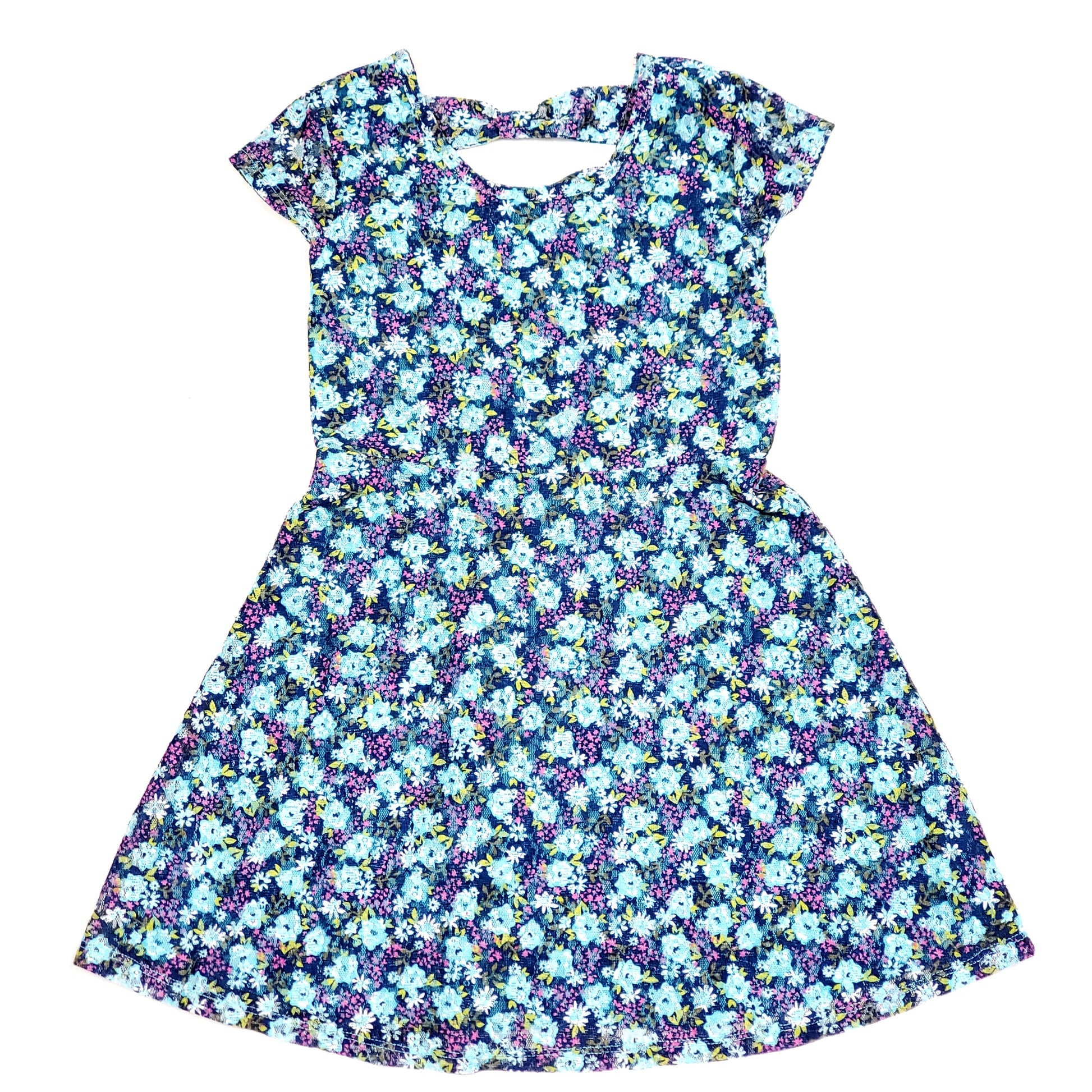 Route 66 Girls Blue Floral Dress Size 6 Used View 1