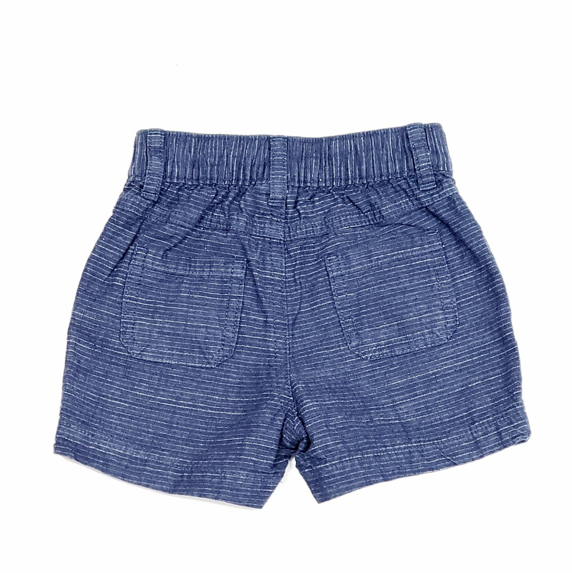 Cat Jack Boys Blue White Striped Shorts 12M Used View 2