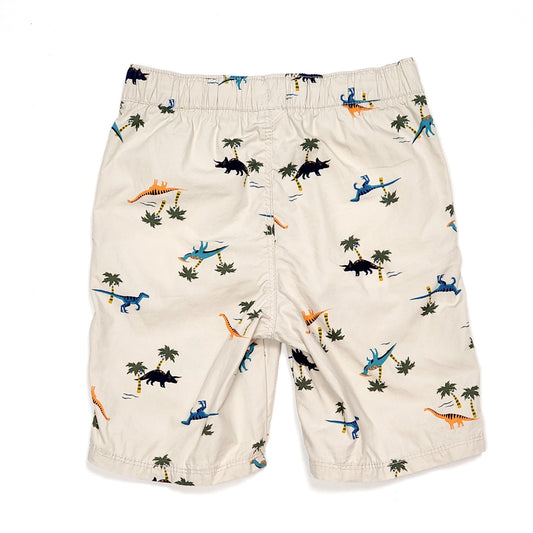 Old Navy Boys Cream Dino Shorts 5T Used, back