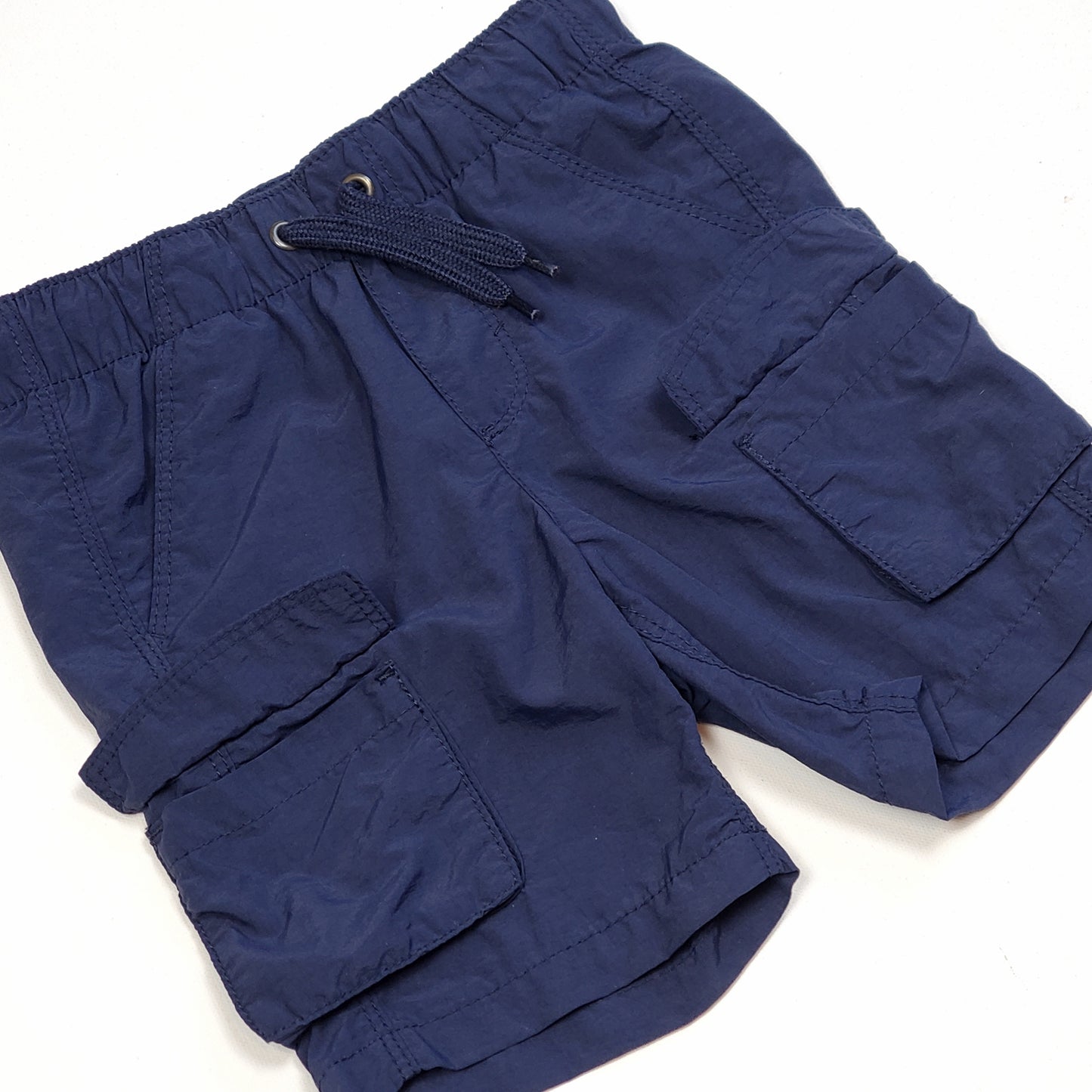 Old Navy Boys Navy Blue Cargo Shorts 2T Used View 2