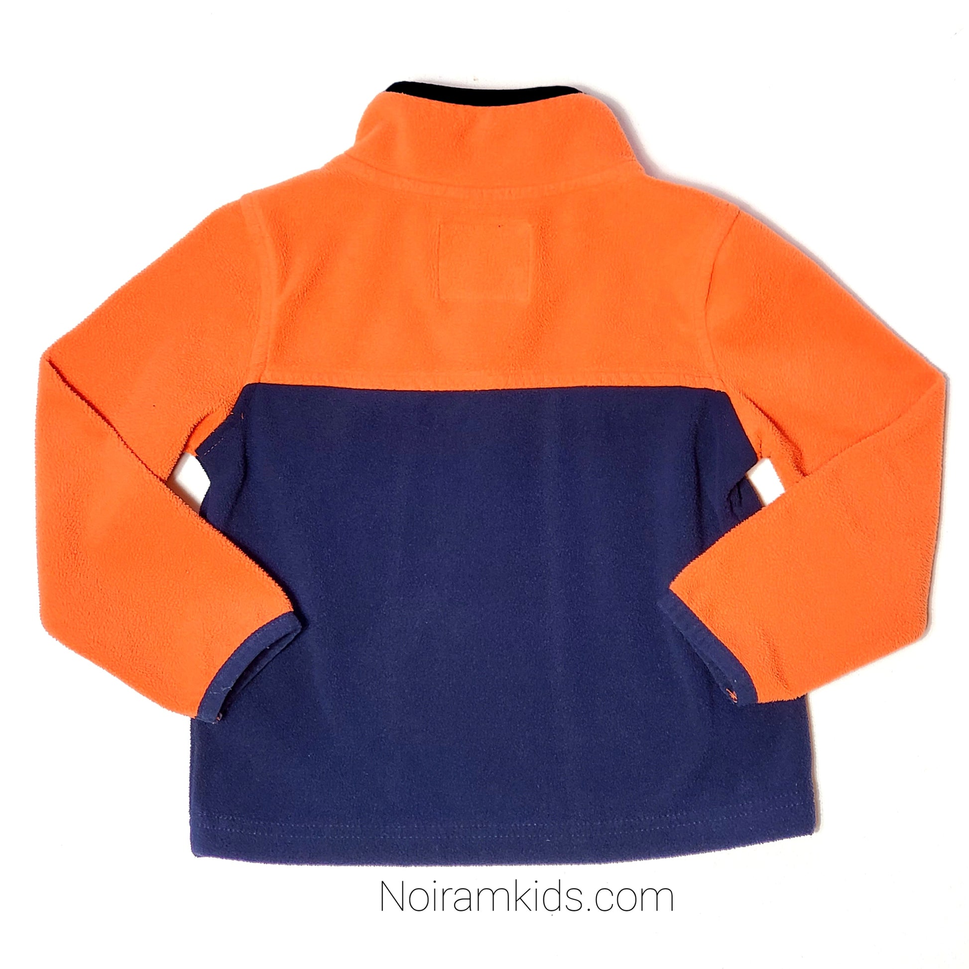 Oshkosh Boys Orange Blue Fleece Pullover Used View 2