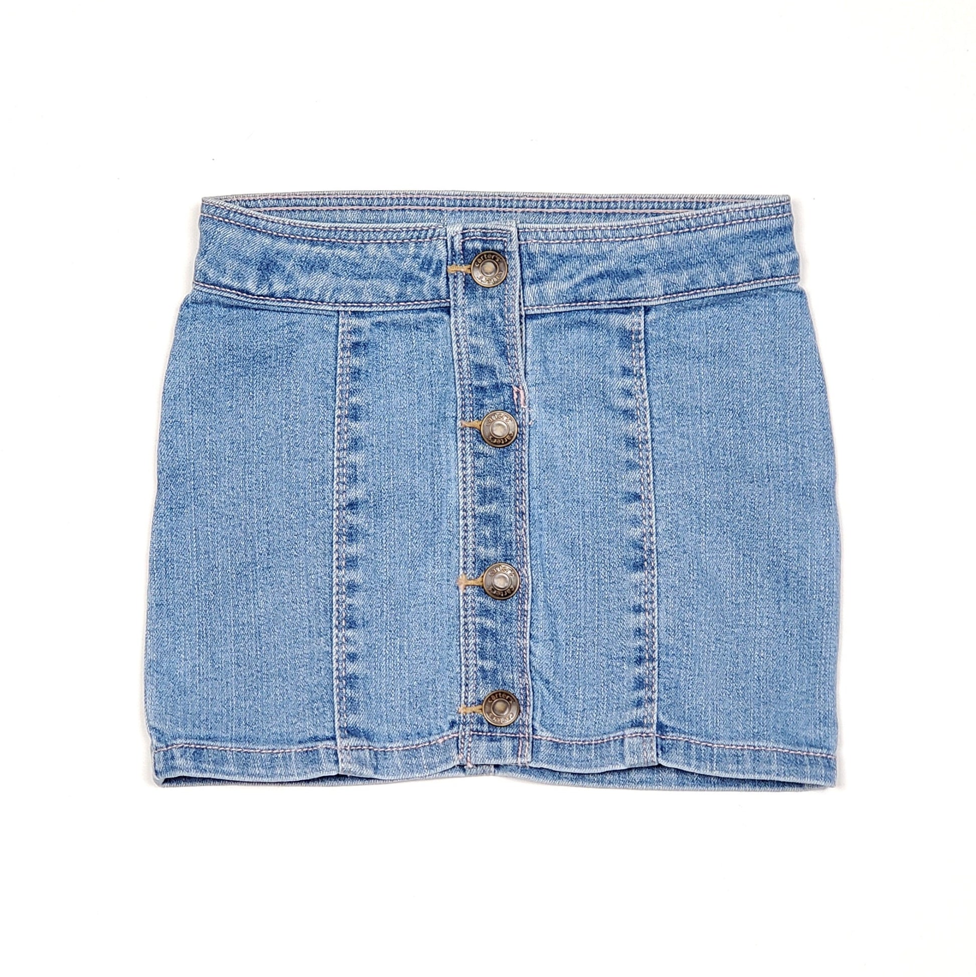 Carters Button Front Denim Girls Skirt 3T Used, front