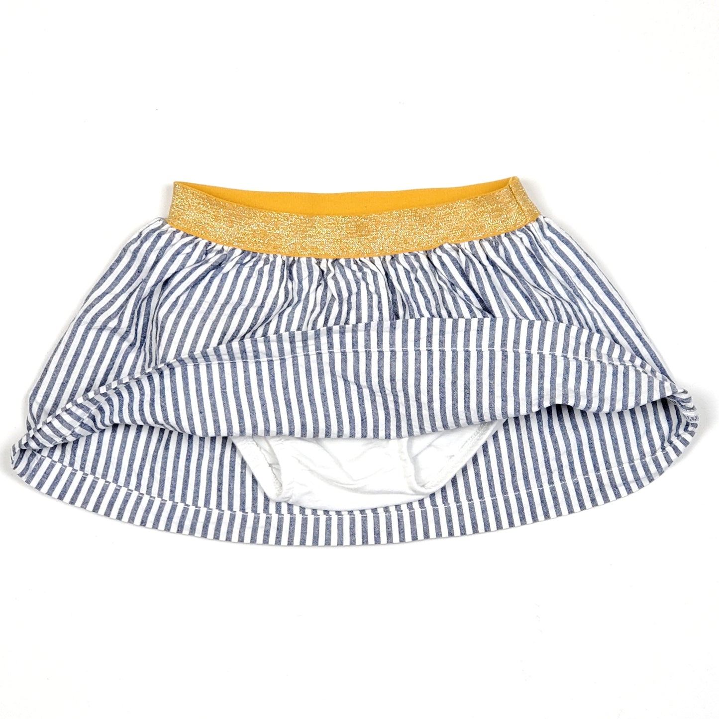 Carters Girls Blue Striped Skirt 18M Used View 2