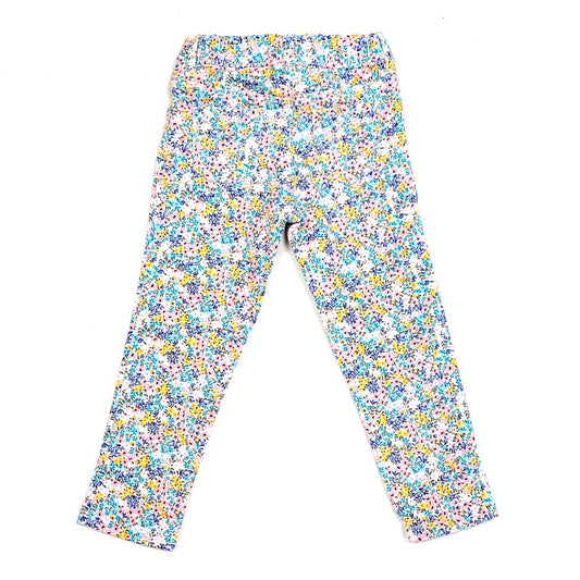 Carters Floral Print Jeggings Girls Sz 2T Used View 2