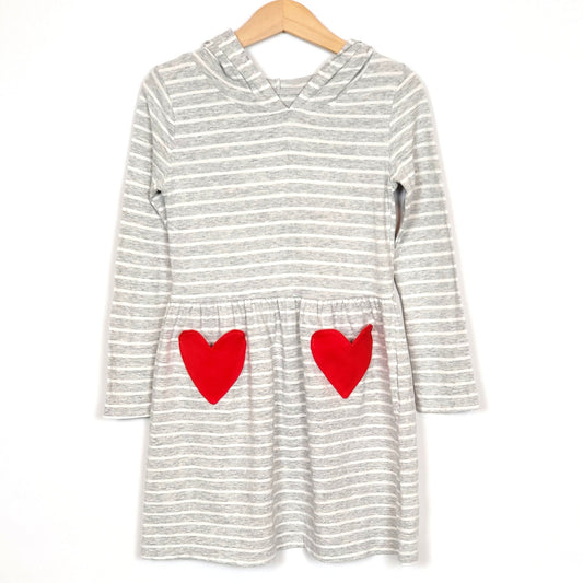 Carters Girls Hooded Heart Pocket Dress 5T Used View 1