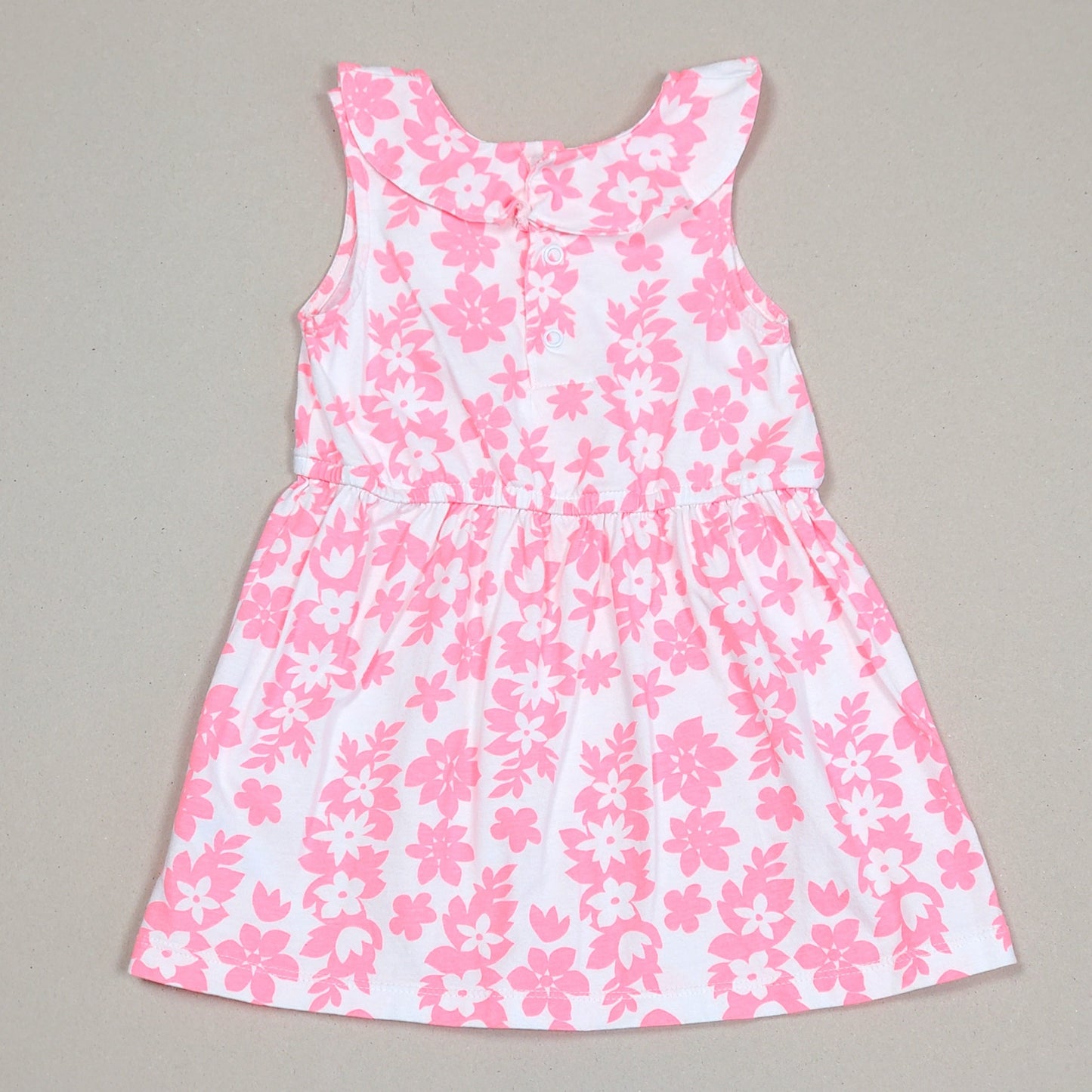 Carters Girls Pink White Floral Dress 18M Used View 2