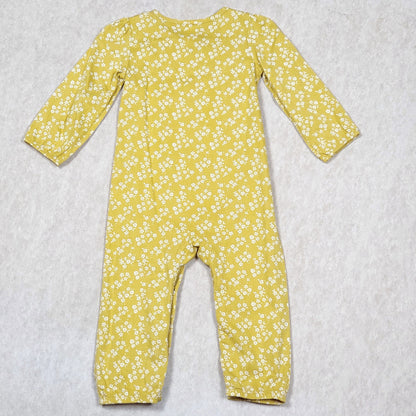 Carters Girls Yellow White Floral Jumpsuit 18M Used View 2