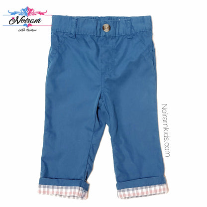 Cat Jack Blue Cuffed Baby Boy Pants Used View 1