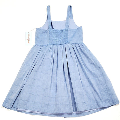 Cat Jack Girls Blue Plaid Dress Size 7 NWT View 3