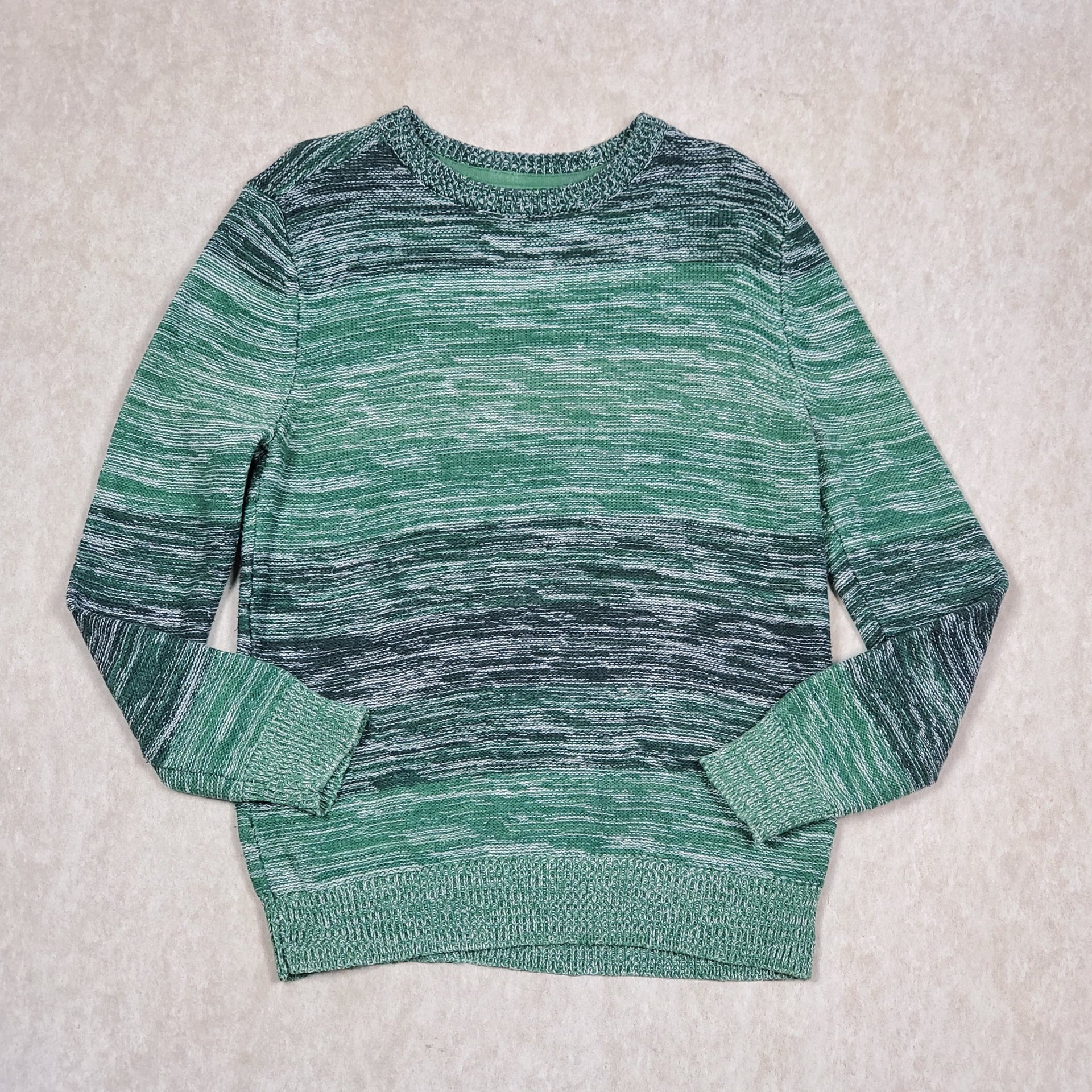 Cat Jack Boys Green Marl Sweater Size Small