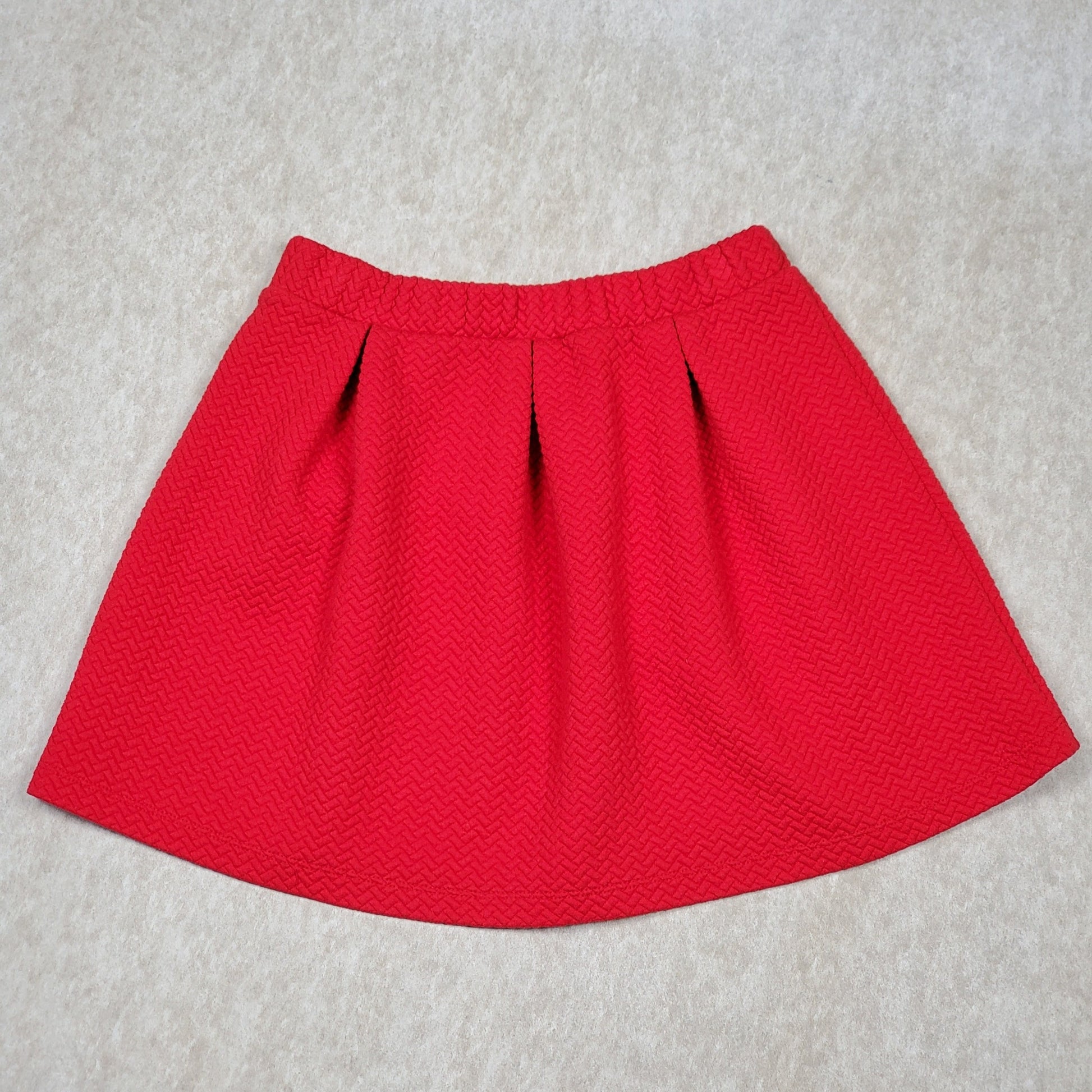 Used Cat Jack Girls Red Quilted Skirt Size 10 View 1