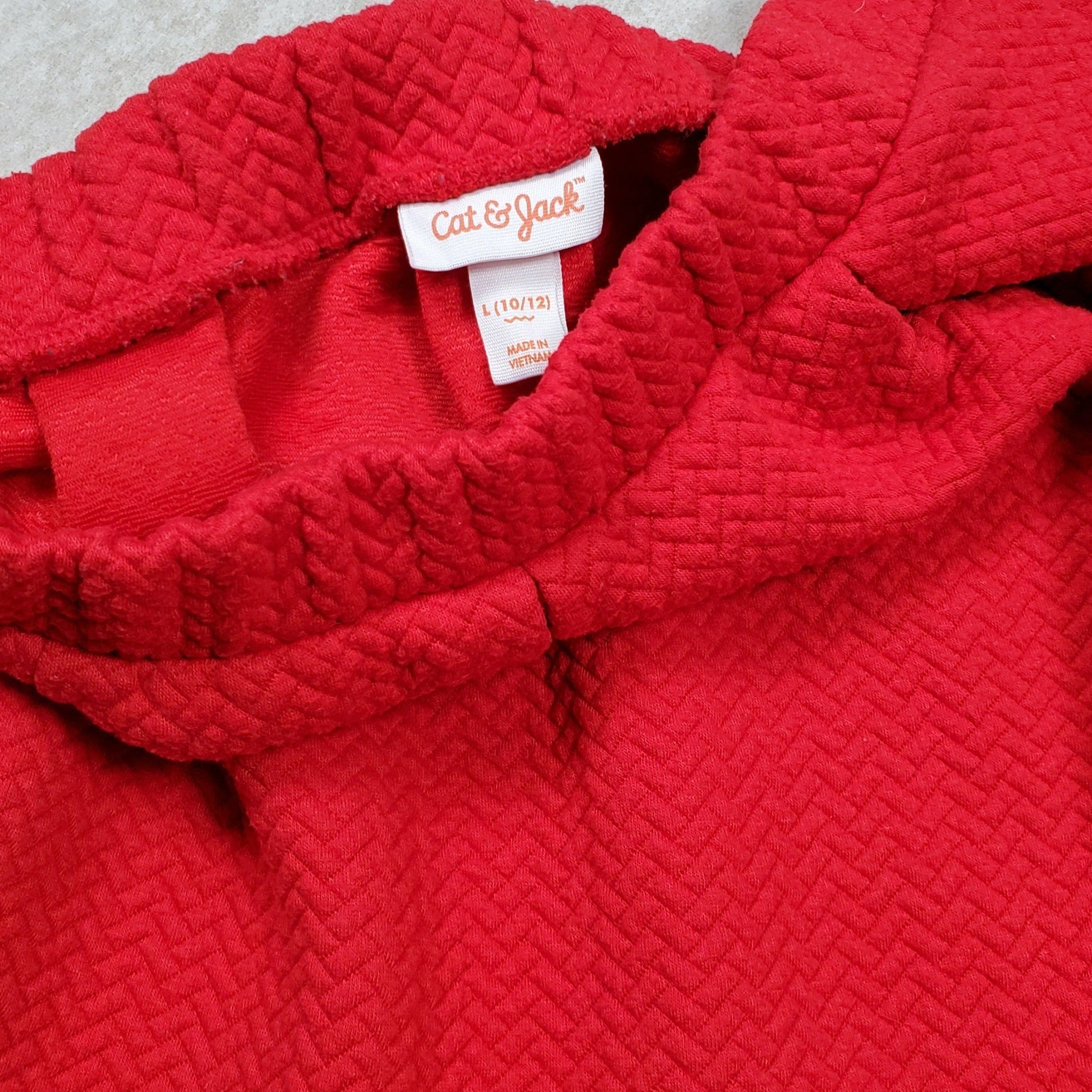 Used Cat Jack Girls Red Quilted Skirt Size 10 View 2