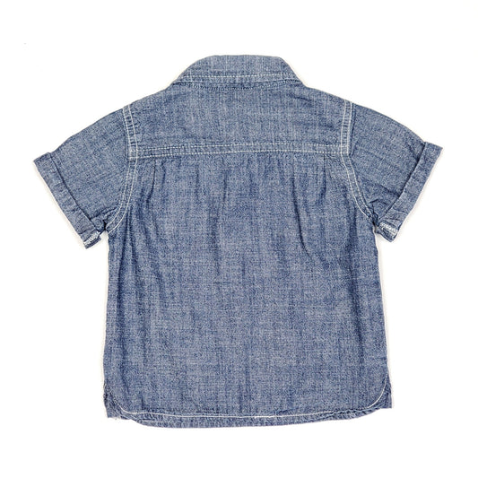Old Navy Chrambray Denim Boys Shirt 6M Used View 2