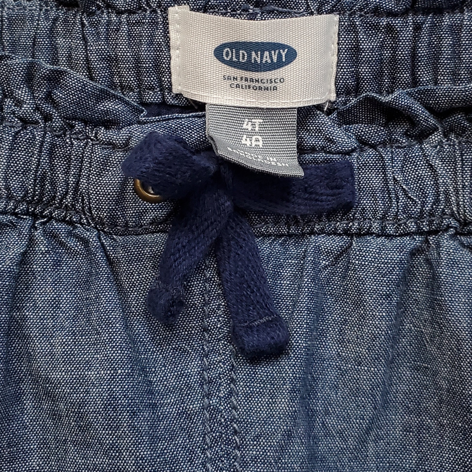 Old Navy Girls Chambray Denim Skort 4T Used View 4