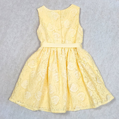 Childrens Place Girls Yellow Lace Dress 5T NWOT, back