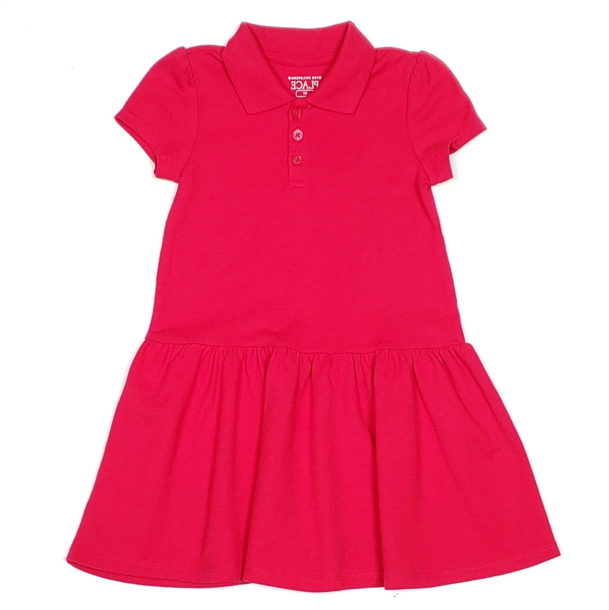 Childrens Place Girls Red Polo Dress 3T NWT View 1
