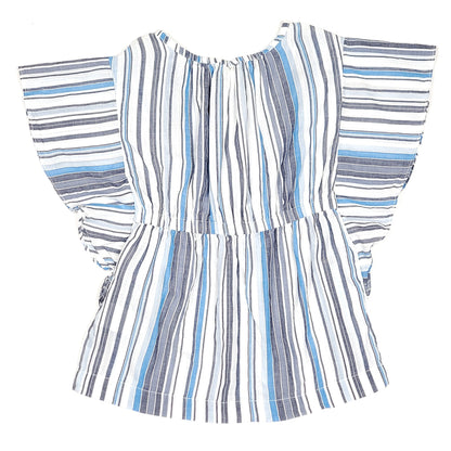 Baby Gap Girls Blue Striped Tunic Top 3T Used, back