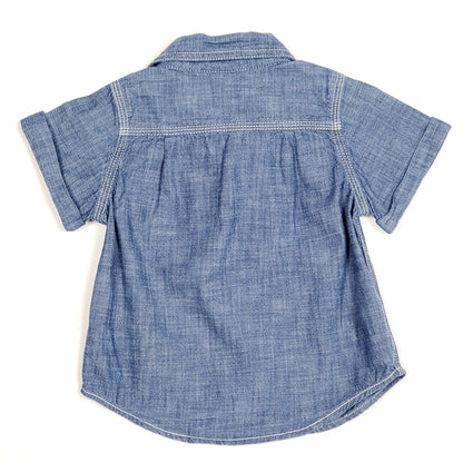 Baby Gap Boys Chambray Denim Shirt 12M Used, back