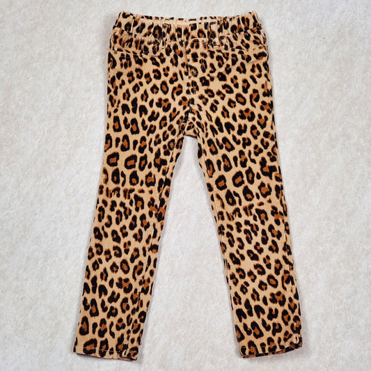 Baby Gap Girls Leopard Print Corduroy Pants 4Y Used, front