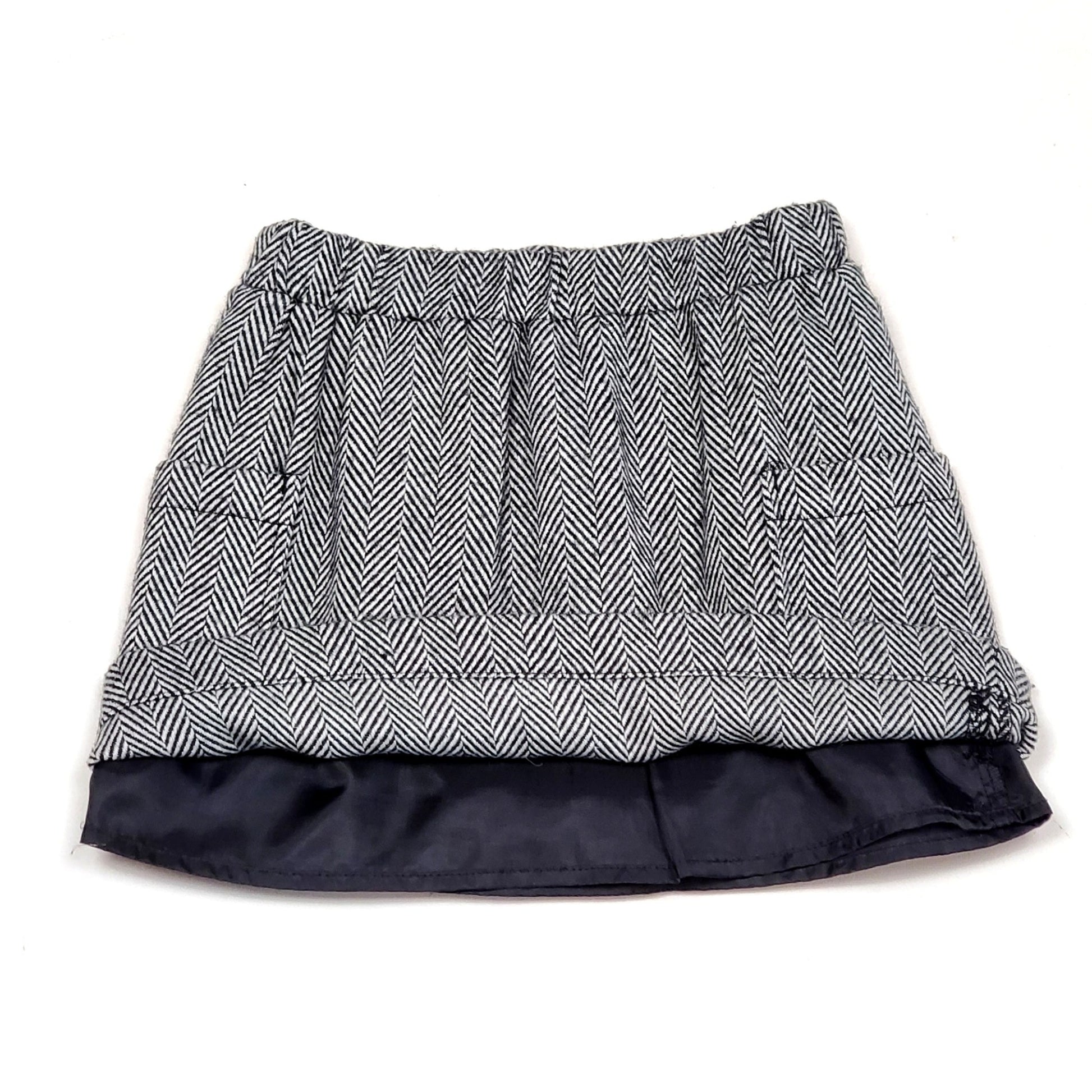 Baby Gap Girls Black White Wool Skirt 5Y Used, lining