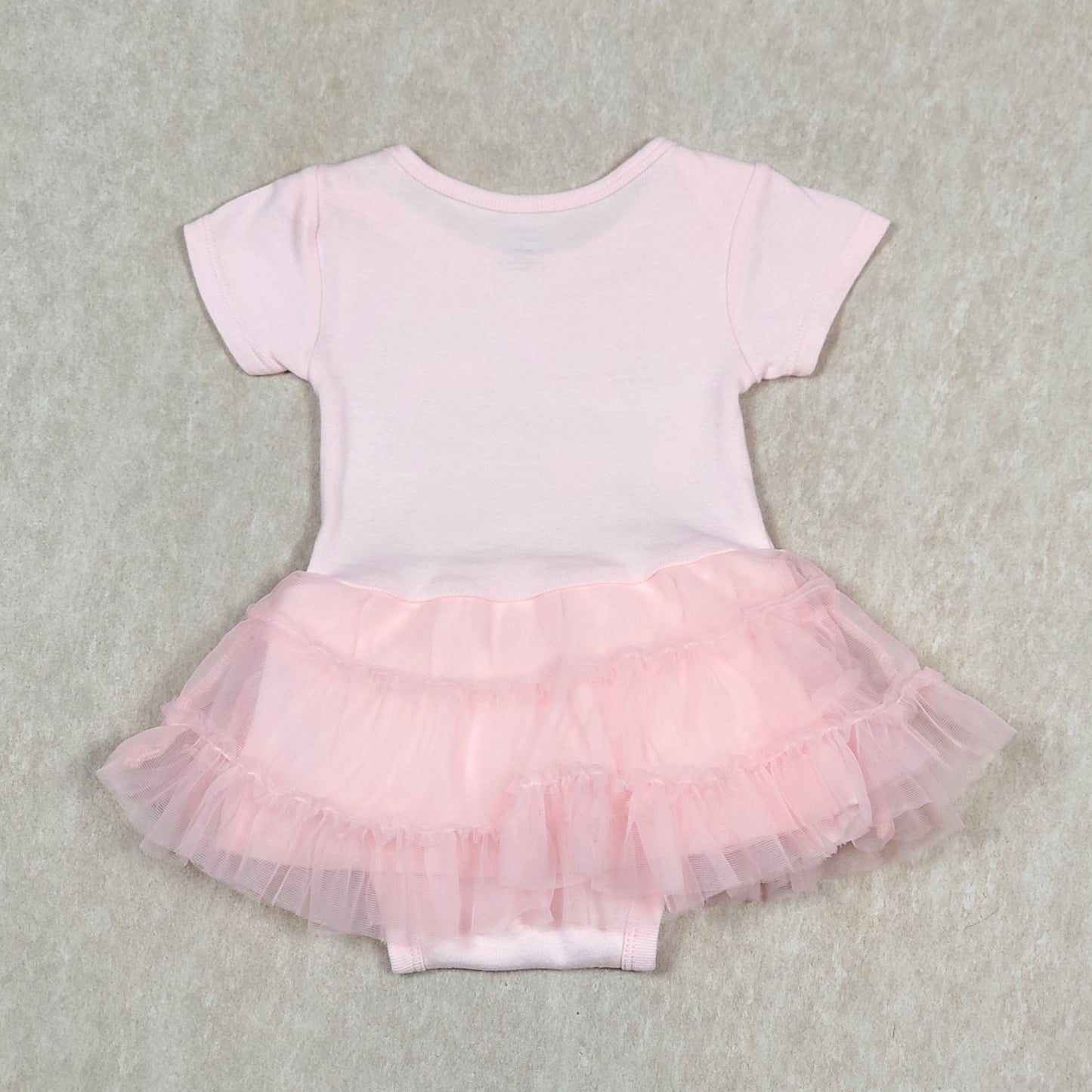 Gerber Baby Girls Pink Love Tutu Bodysuit 3M Used, back