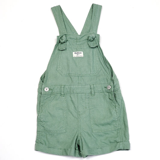Oshkosh Girls Green Overall Shorts 5T Used View 1