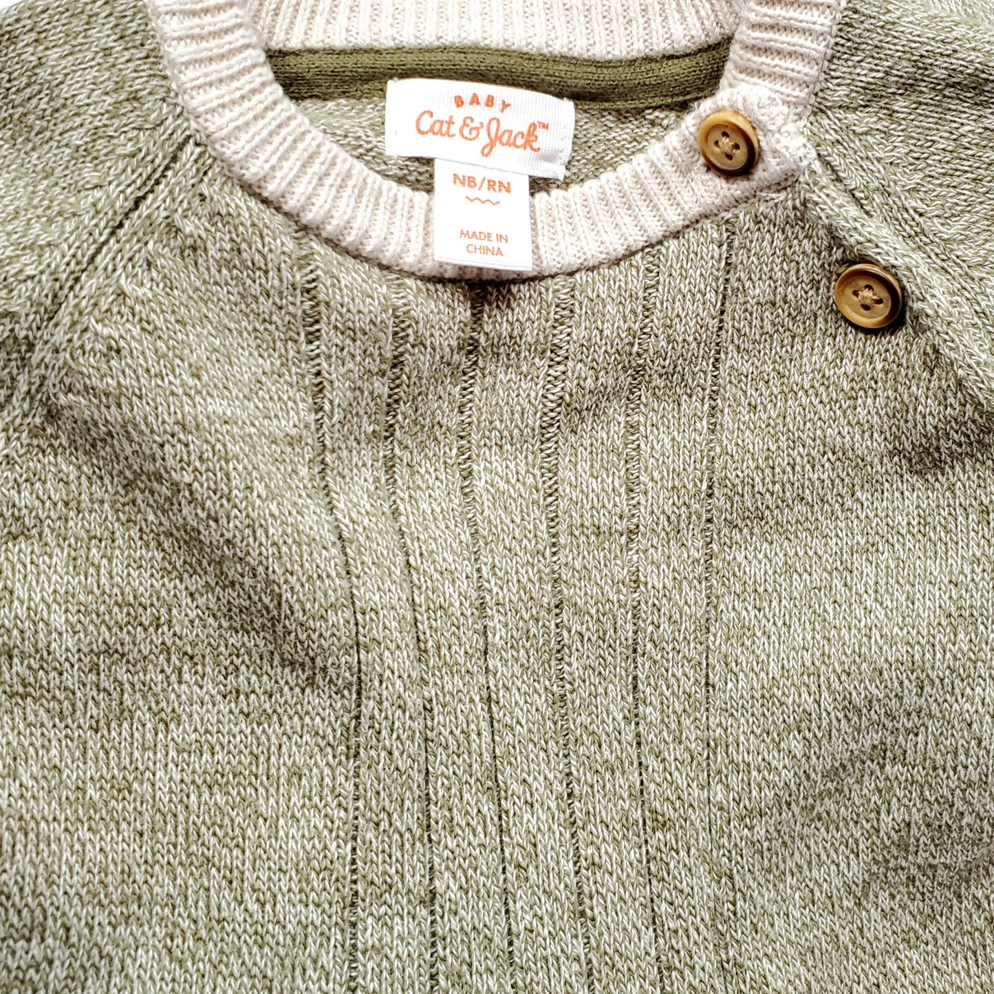 Cat Jack Green Boys Knit Sweater One Piece Newborn Used View 4