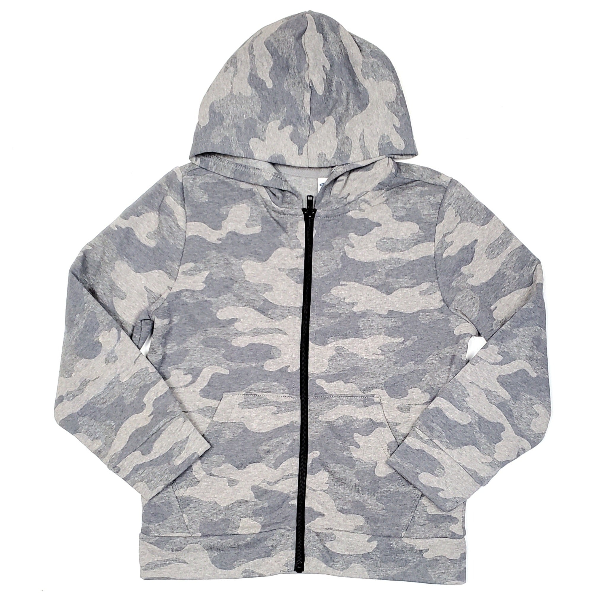 White camo zip online up hoodie