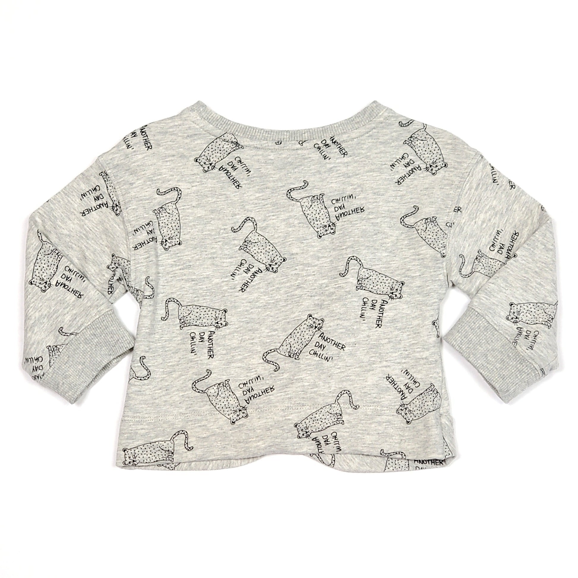 Art Class Grey Cat Print Girls Sweatshirt 12M Used, back
