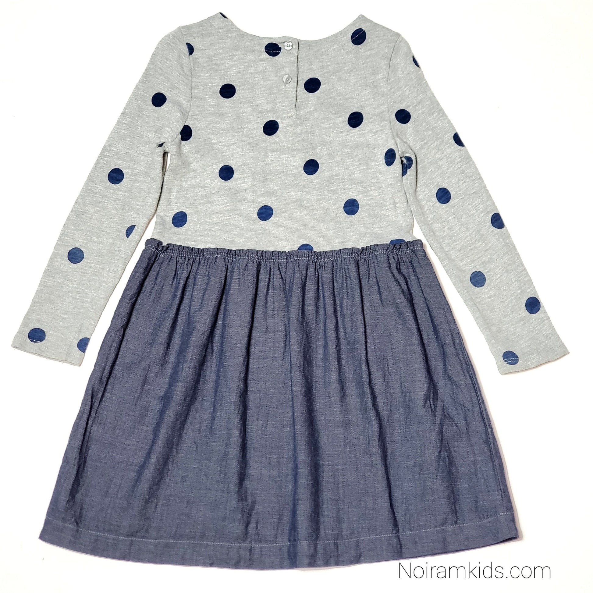 Gap Grey Polka Dot Girls Dress Size 5 Used View 3