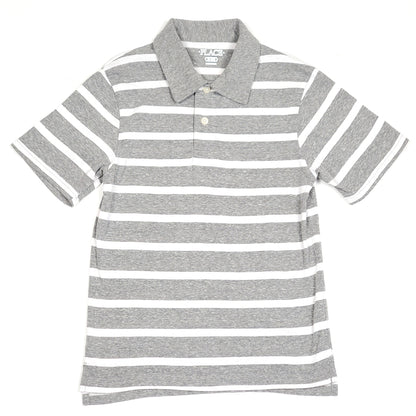 Childrens Place Boys Grey Striped Polo Shirt Size 7 Used View 1