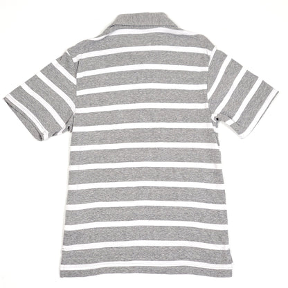 Childrens Place Boys Grey Striped Polo Shirt Size 7 Used View 2