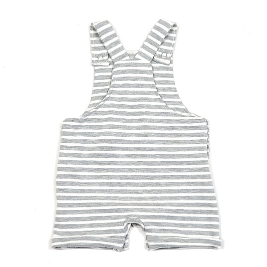 Wonder Nation Boys Grey White Overall Shorts Used View 2