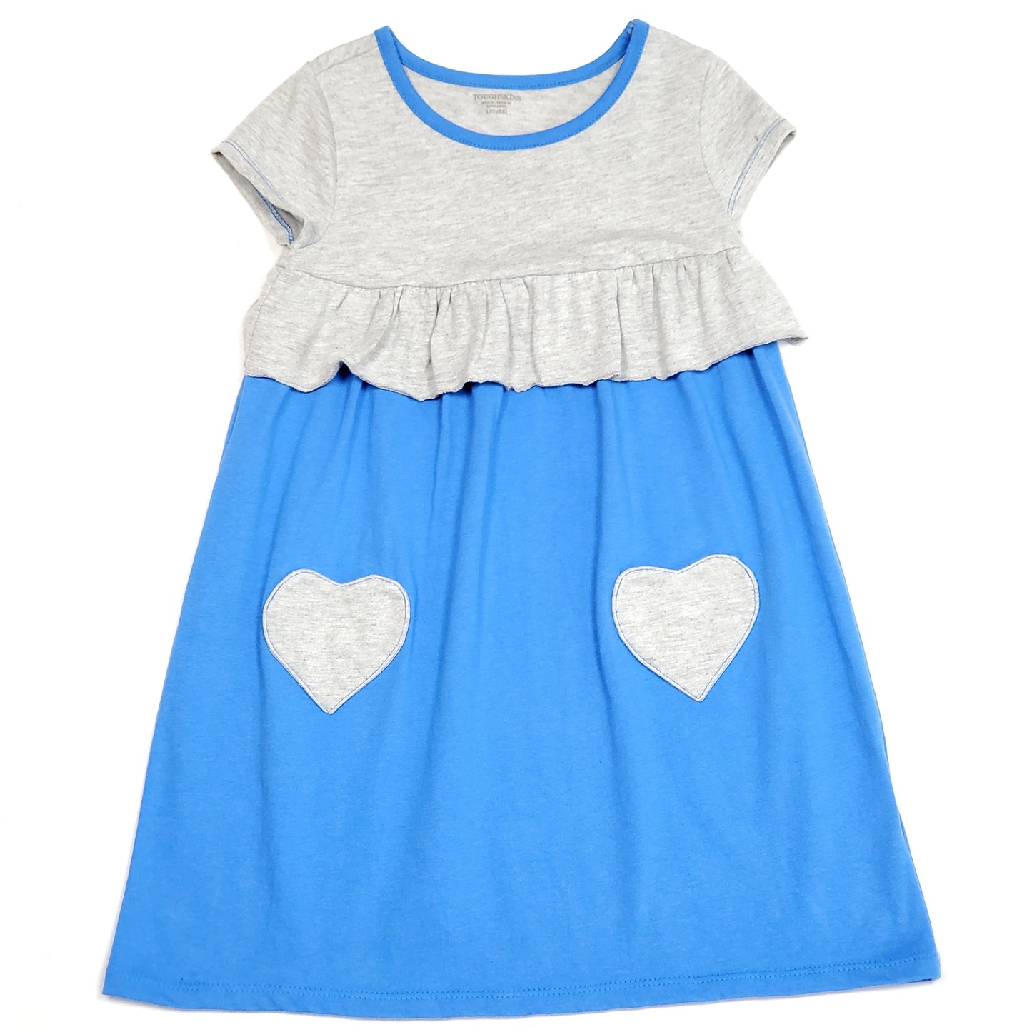 Toughskins Girls Heart Pocket Dress Size 6 Used View 1