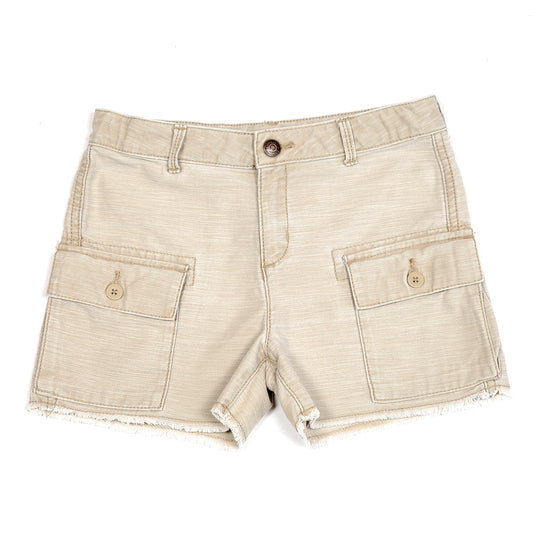 Oshkosh Girls Khaki Denim Shorts Size 8 Used View 1