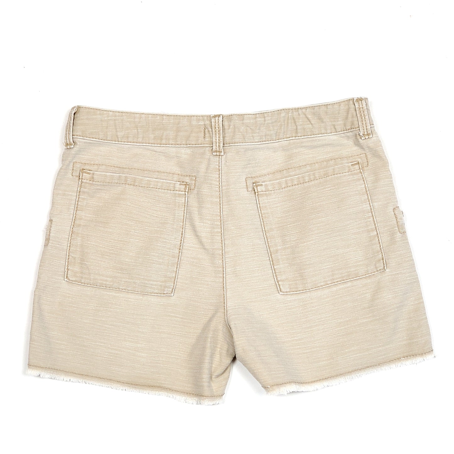 Oshkosh Girls Khaki Denim Shorts Size 8 Used View 2
