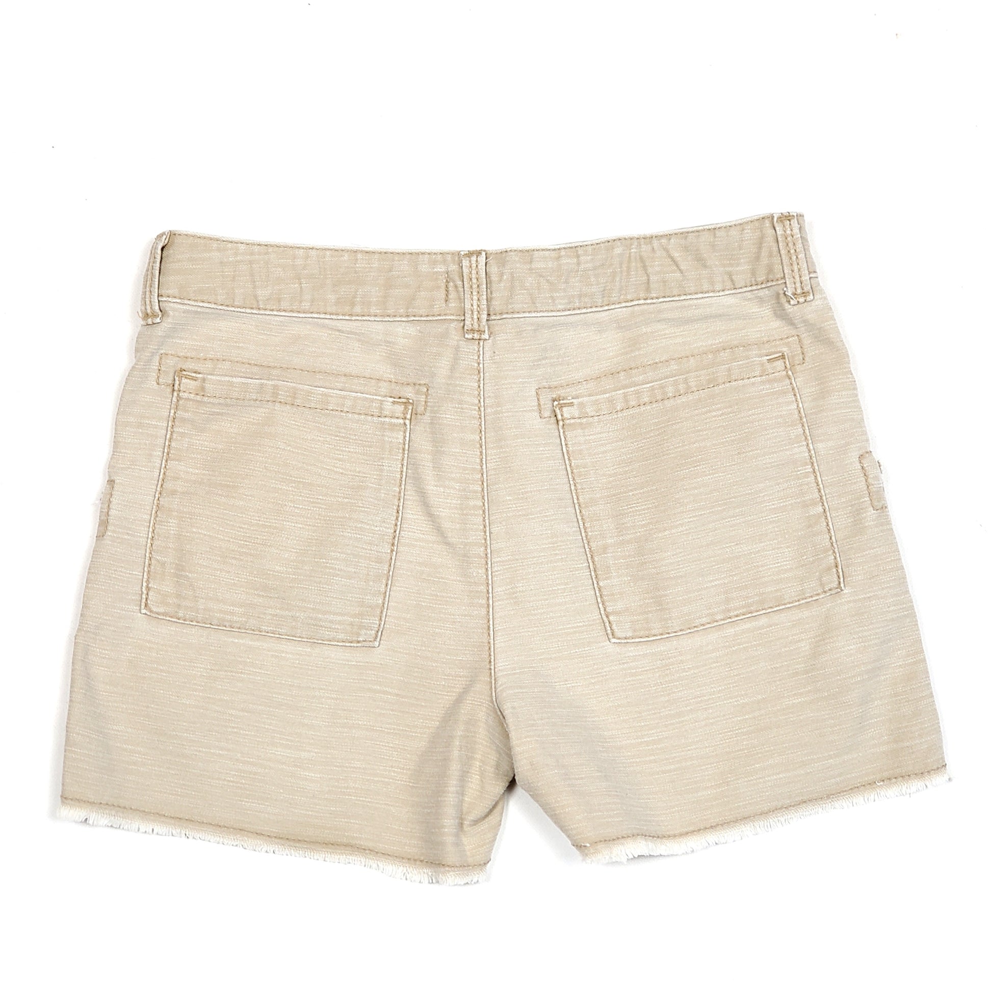 Oshkosh Girls Khaki Denim Shorts Size 8 Used View 2