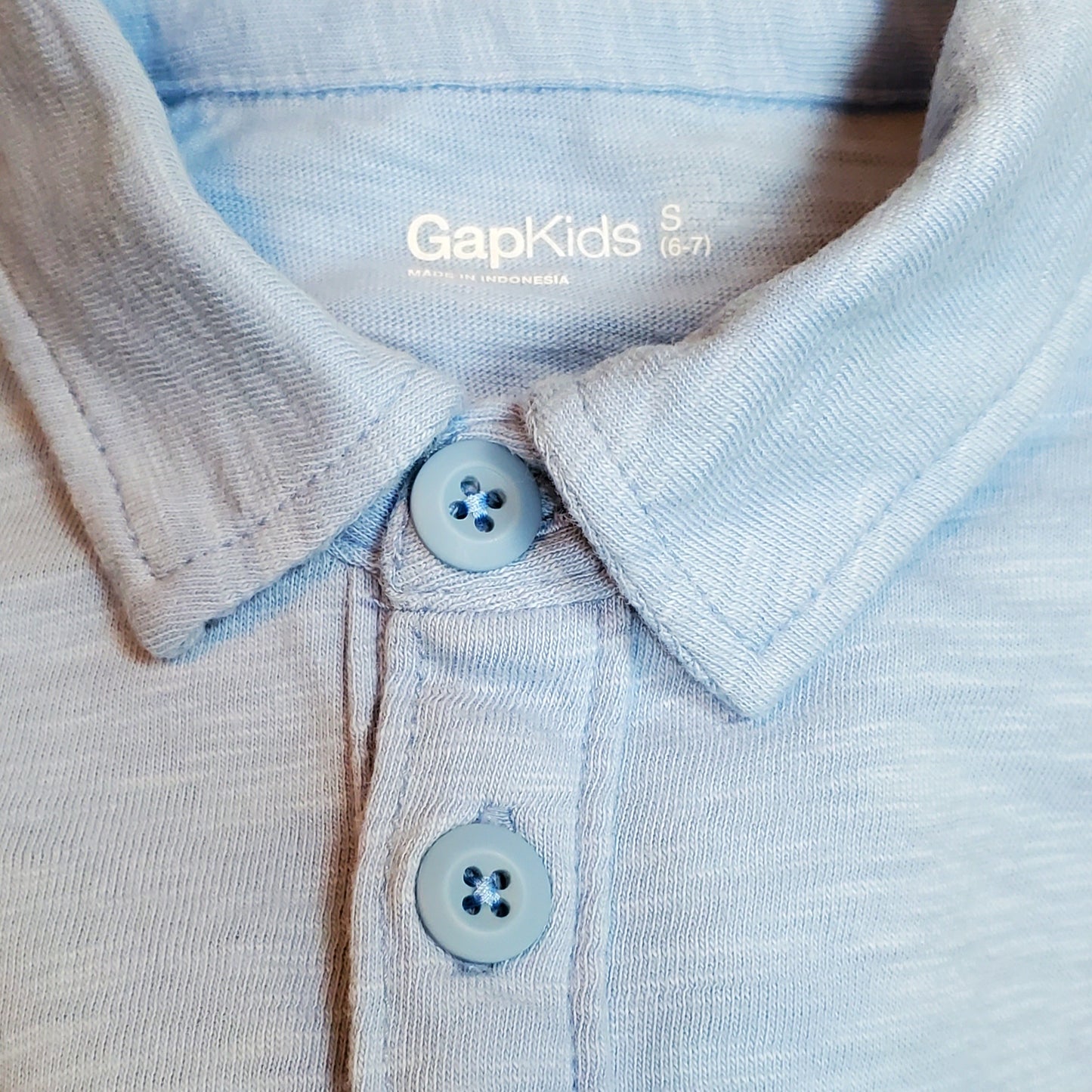 Gap Boys Light Blue Polo Shirt Size 6 Used View 3