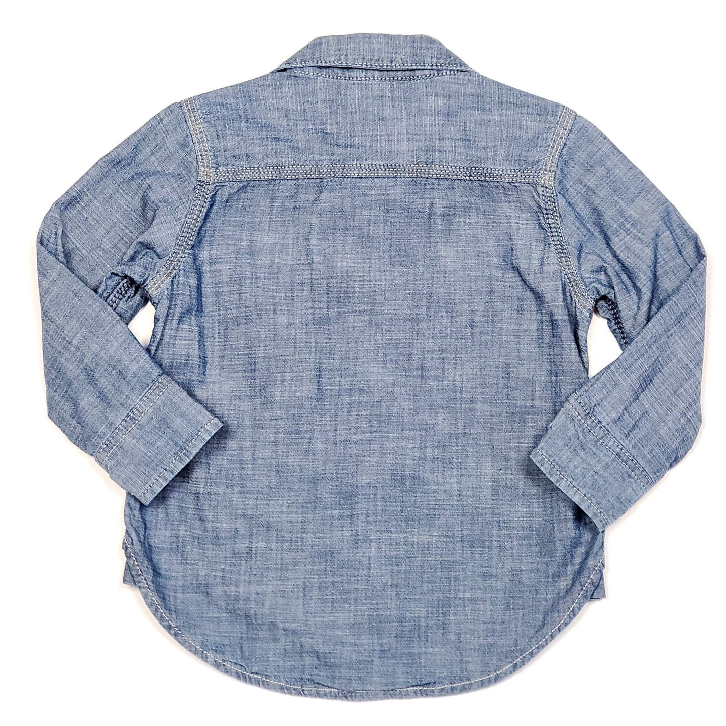Baby Gap Line Chambray Boys Shirt Size 2 Used View 2