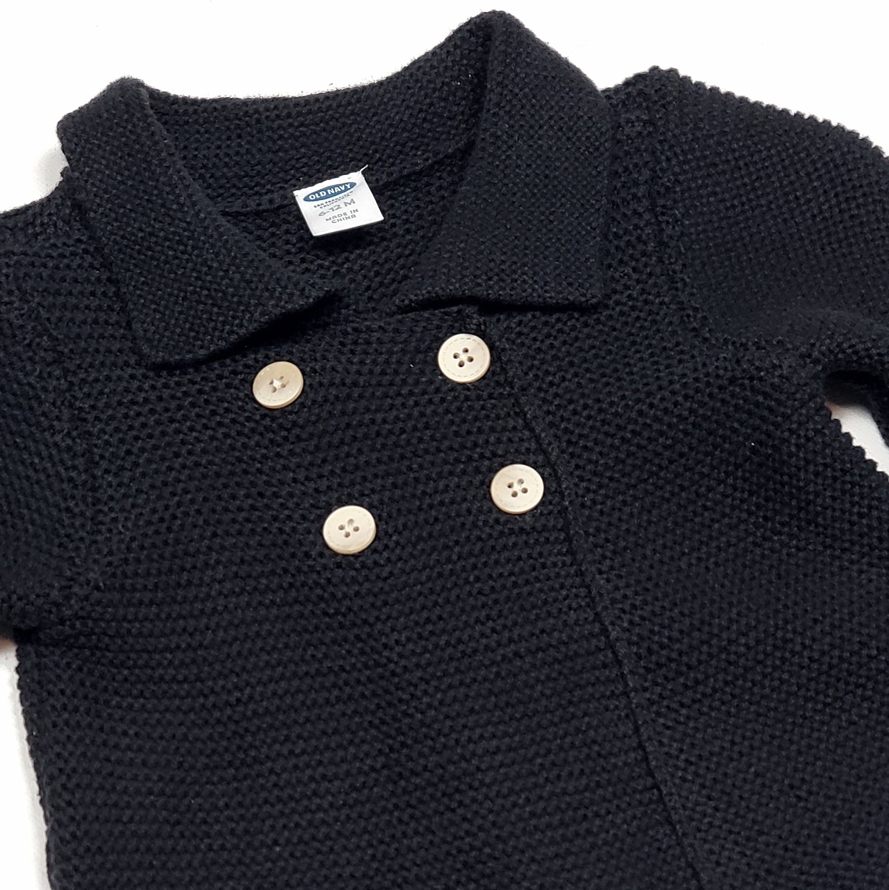 Old Navy Girls Black Cardigan Sweater 6 Months Used View 2