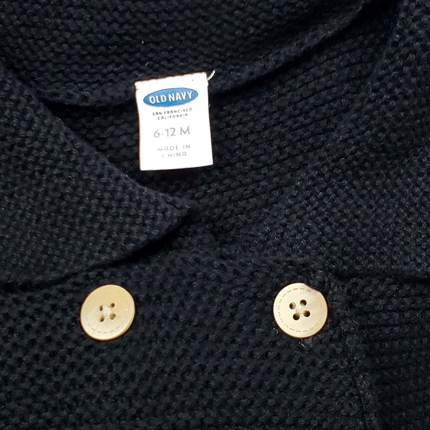 Old Navy Girls Black Cardigan Sweater 6 Months Used View 4
