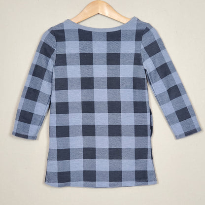 Old Navy Girls Blue Plaid Sweater Dress 2T Used View 2