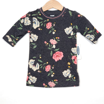 Old Navy Girls Floral Sweater Dress 0-3M NWT View 1