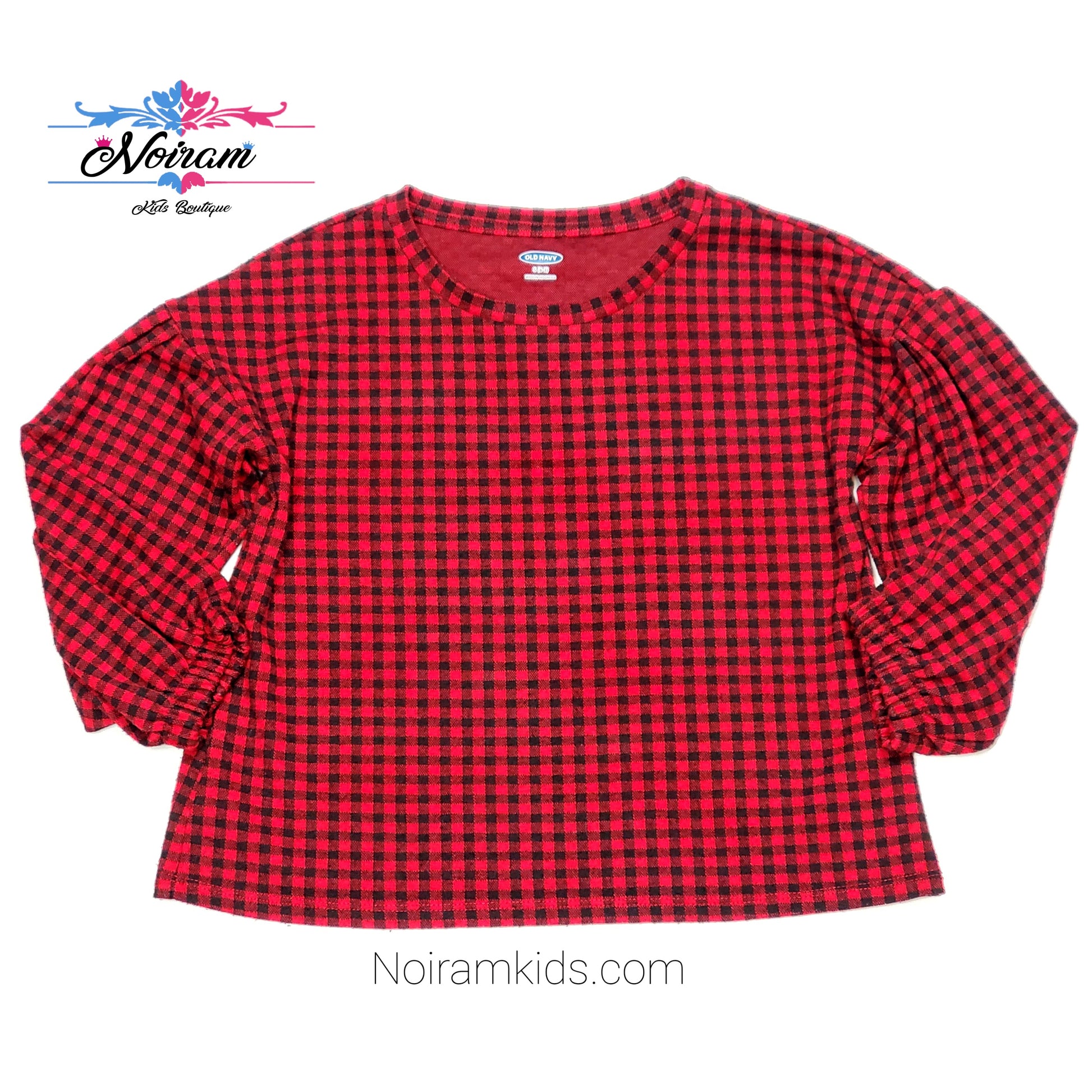 Old Navy Buffalo Plaid Girls Top Size 6 Used View 1