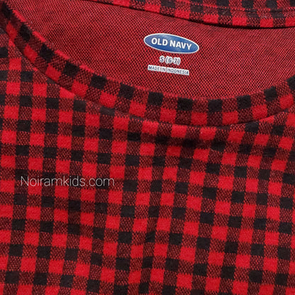 Old Navy Buffalo Plaid Girls Top Size 6 Used View 4